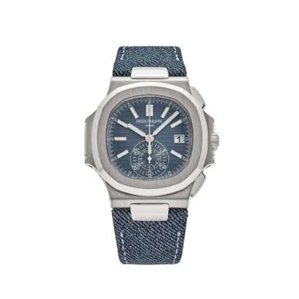 Patek Philippe Nautilus 5980/60G-001 Flyback Chronograph White Gold Blue-Gray Dial (2024)